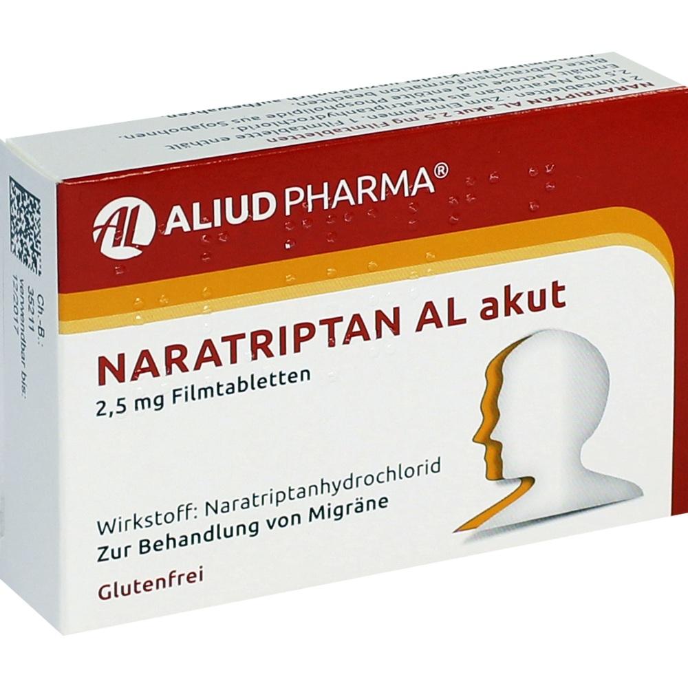 Naratriptan AL akut 2,5 mg Filmtabletten bei Migräne