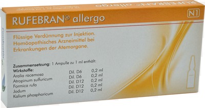 RUFEBRAN allergo Ampullen 10 St Ampullen