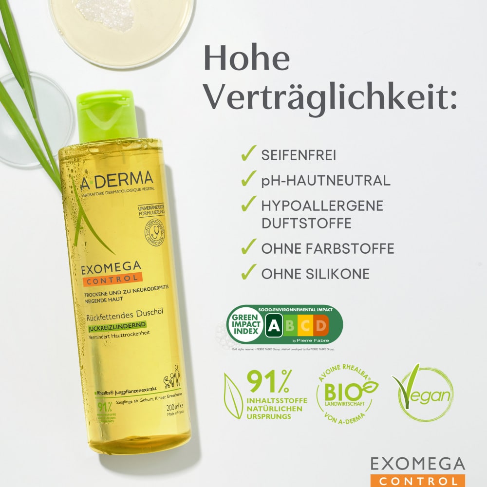 A-DERMA EXOMEGA Control Duschöl 200 ml Duschgel