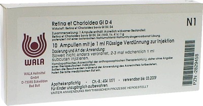 Retina et chorioidea GL D 4 Ampullen 10X1 ml Ampullen