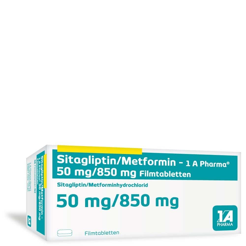 Sitagliptin / Metformin - 1A Pharma 50mg/850mg 196 St Filmtabletten