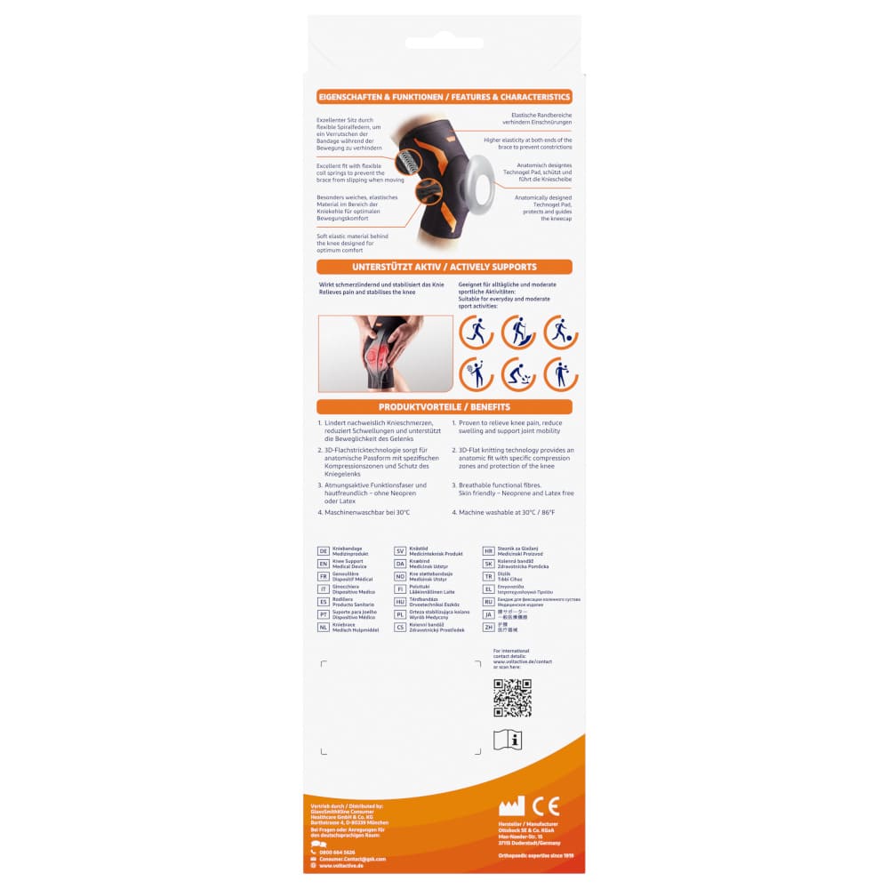 VoltActive Kniebandage S 1 St Bandage