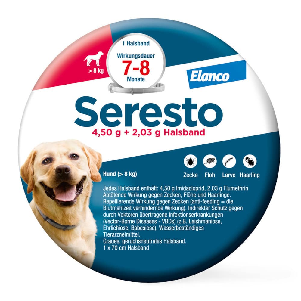 Seresto Halsband für große Hunde ab 8 kg 1 St Halsband