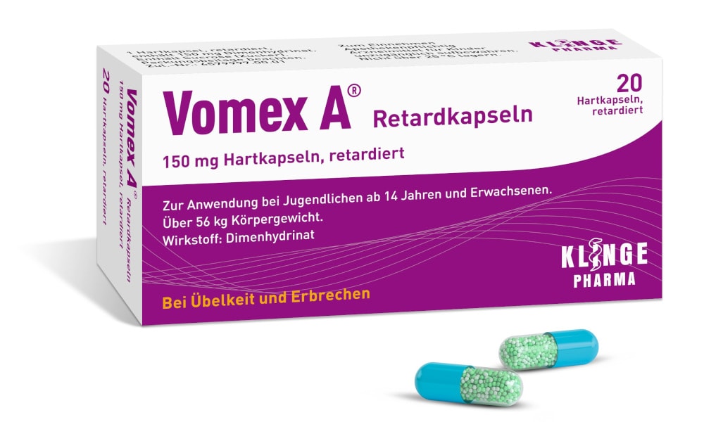 Vomex A  - Bei Übelkeit und Erbrechen 20 St Retard-Kapseln