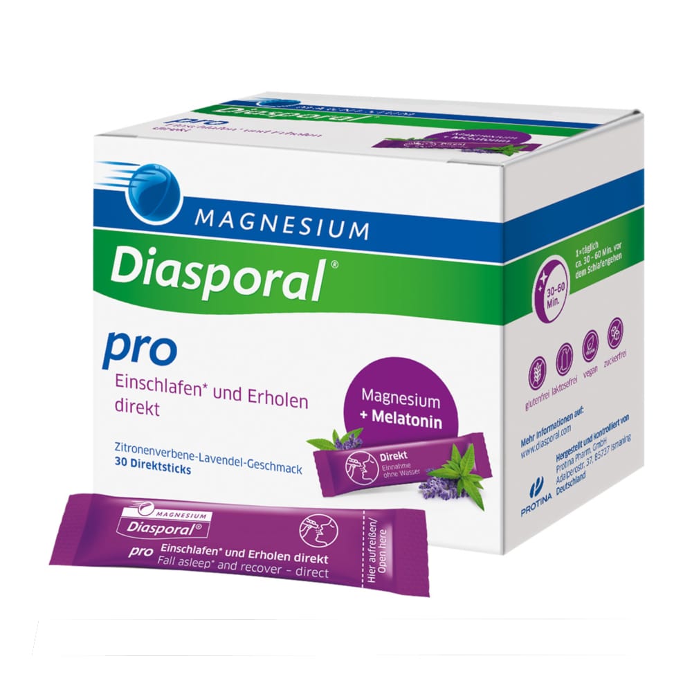 MAGNESIUM Diasporal pro Einschlafen und Erholen direkt 30 St Granulat