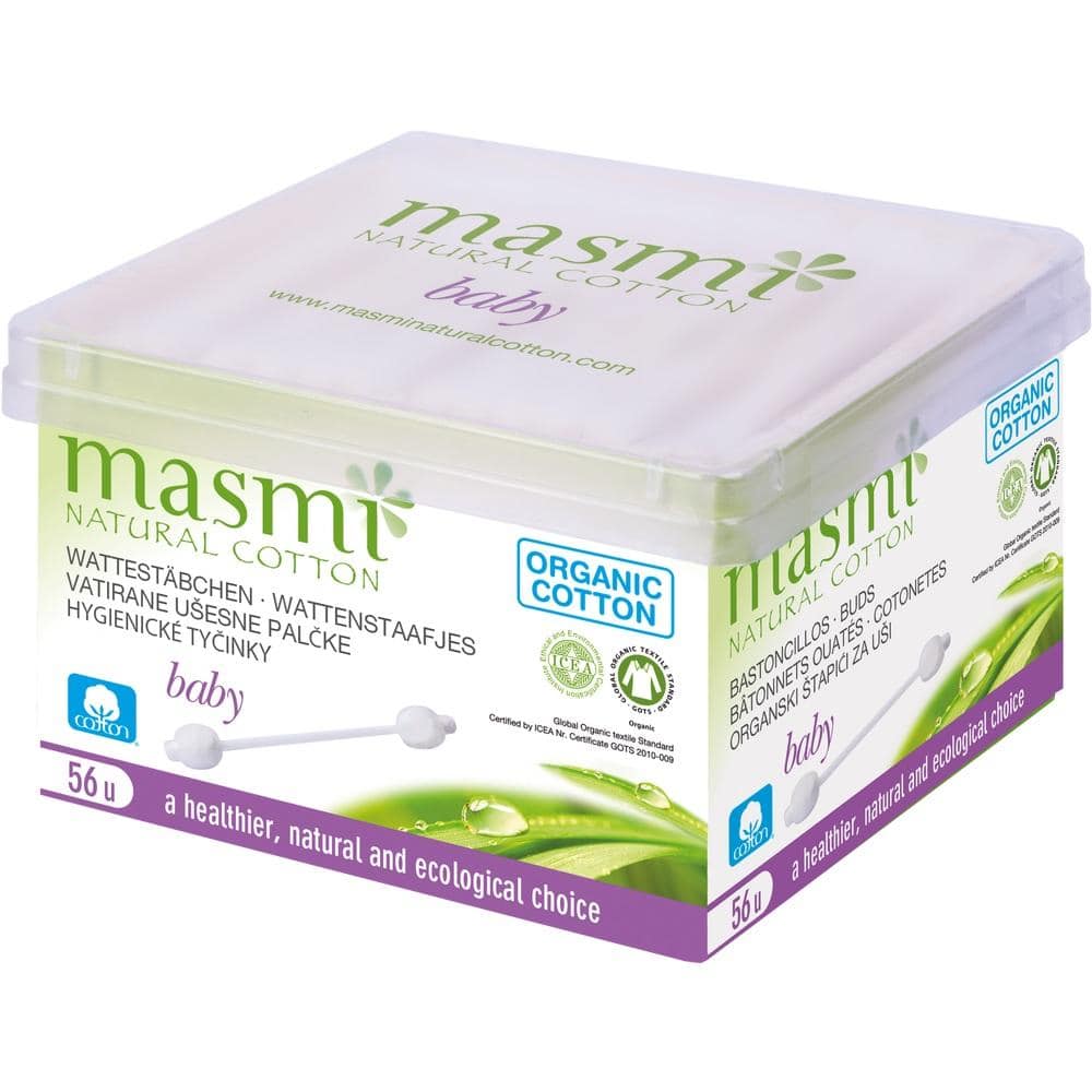 BIO OHRSTÄBCHEN Baby 100% Bio-Baumwolle MASMI 56 St