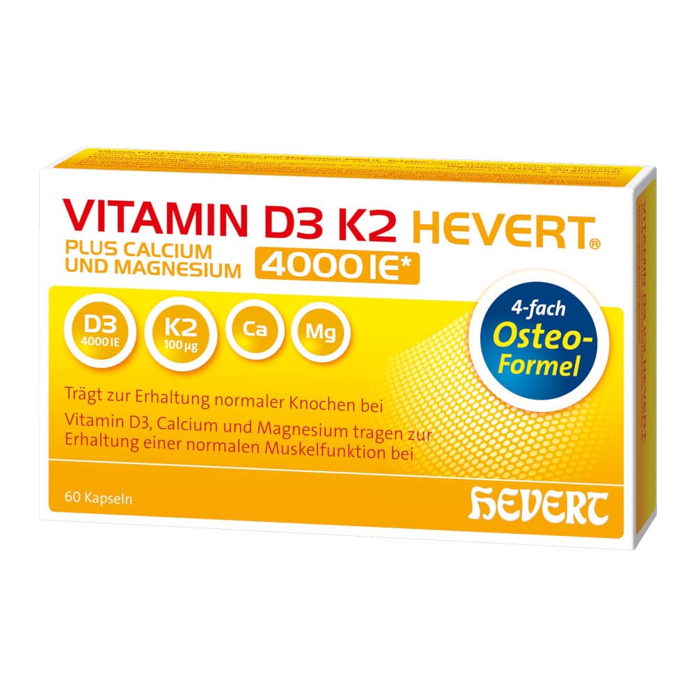 VITAMIN D3 K2 HEVERT 4000 I.E. 60 St Kapseln
