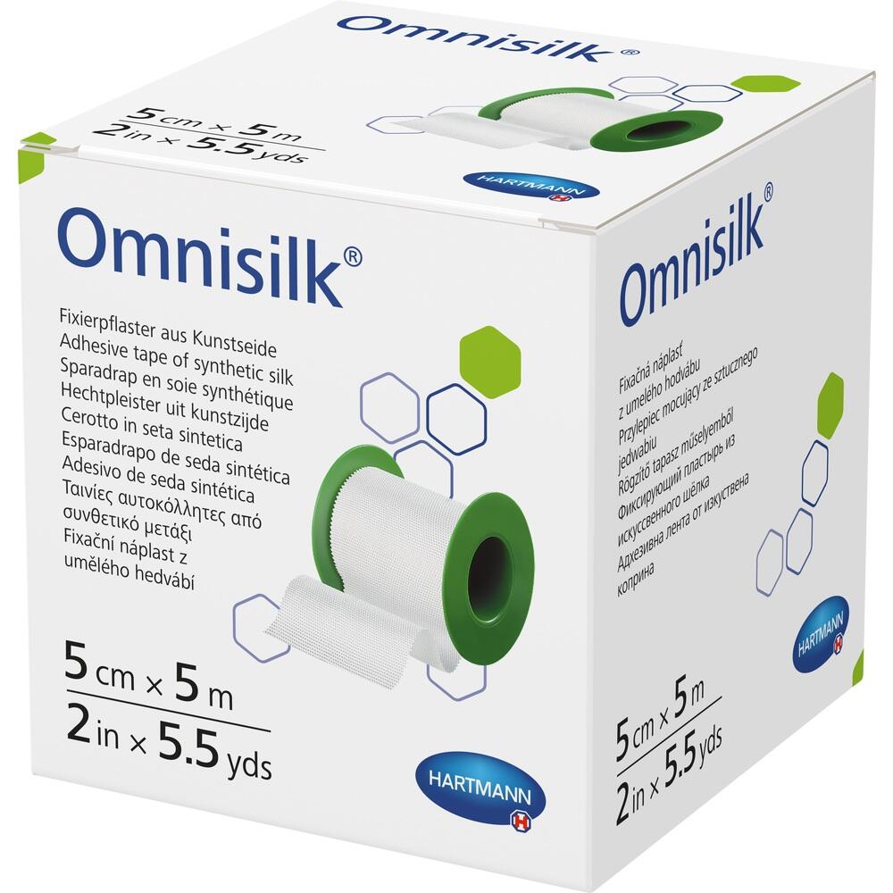 OMNISILK Fixierpflaster Kunstseide 5 cmx5 m 1 St Pflaster