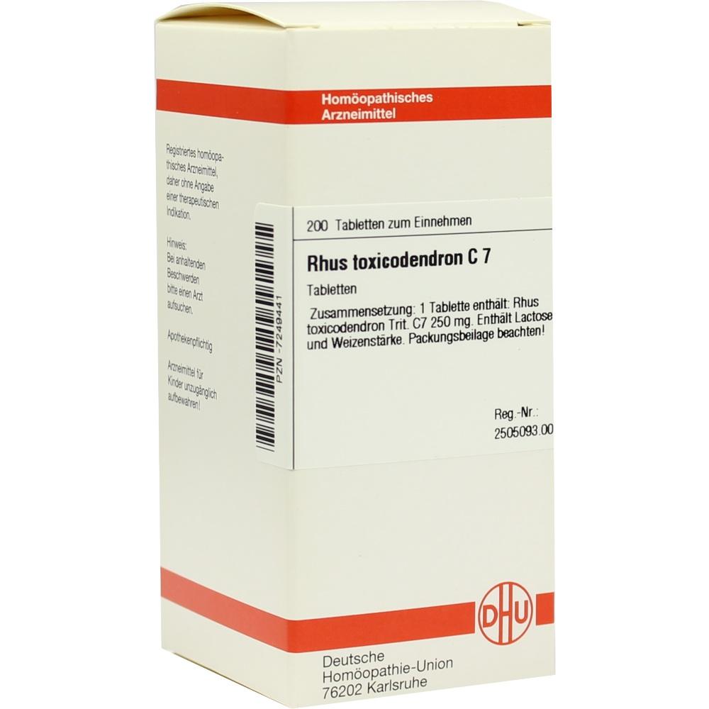 RHUS TOXICODENDRON C 7 Tabletten 200 St Tabletten