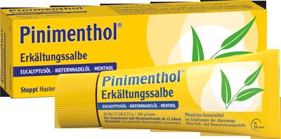 Pinimenthol Erkältungssalbe ab 12 Jahren - mit Eucalyptusöl, Kiefernnadelöl und Menthol 20 g Creme