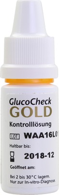 GLUCO CHECK GOLD Kontrolllösung mittel 4 ml Flüssigkeit