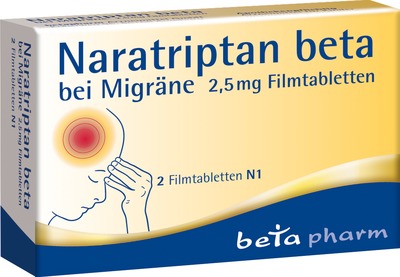Naratriptan beta bei Migräne 2 St Filmtabletten