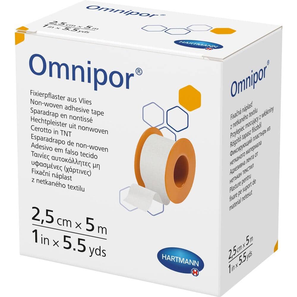 OMNIPOR Fixierpflaster Vlies 2,5 cmx5 m 1 St Pflaster