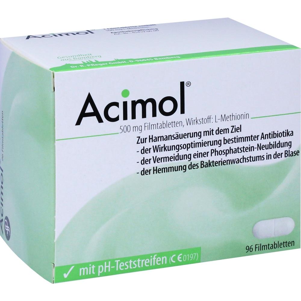 Acimol 500mg mit pH-Teststreifen 96 St Filmtabletten
