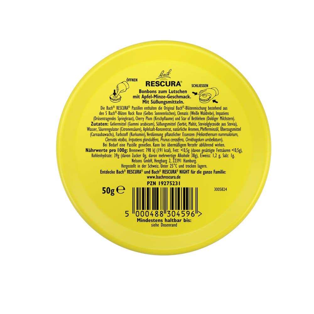Bach RESCURA PASTILLEN Apfel-Minze 50 g Pastillen