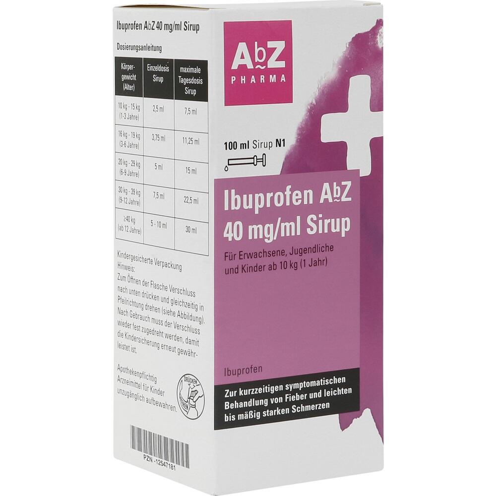 IBUPROFEN AbZ 40 mg/ml Fiebersaft 100 ml Sirup