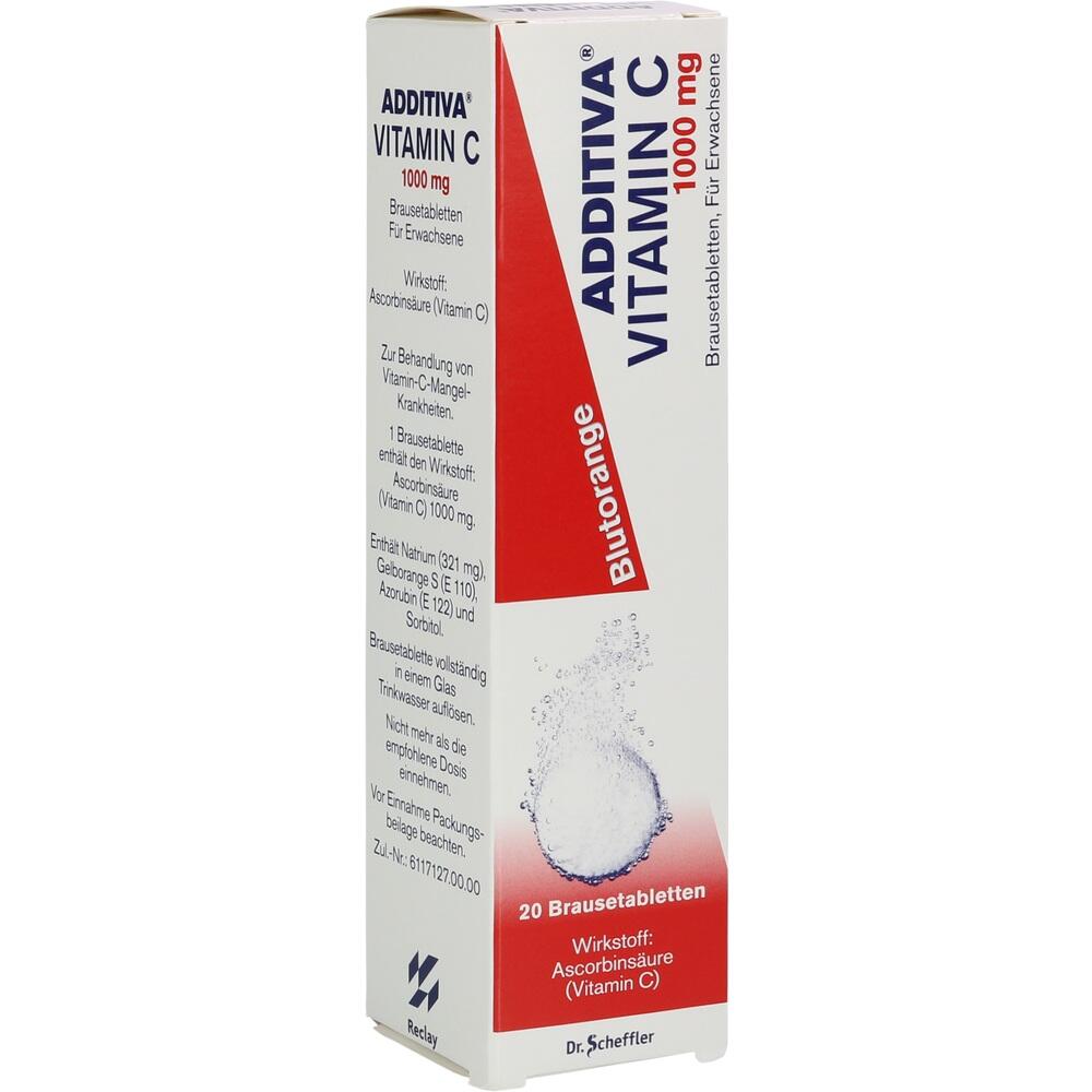 ADDITIVA Vitamin C Blutorange  20 St Brausetabletten