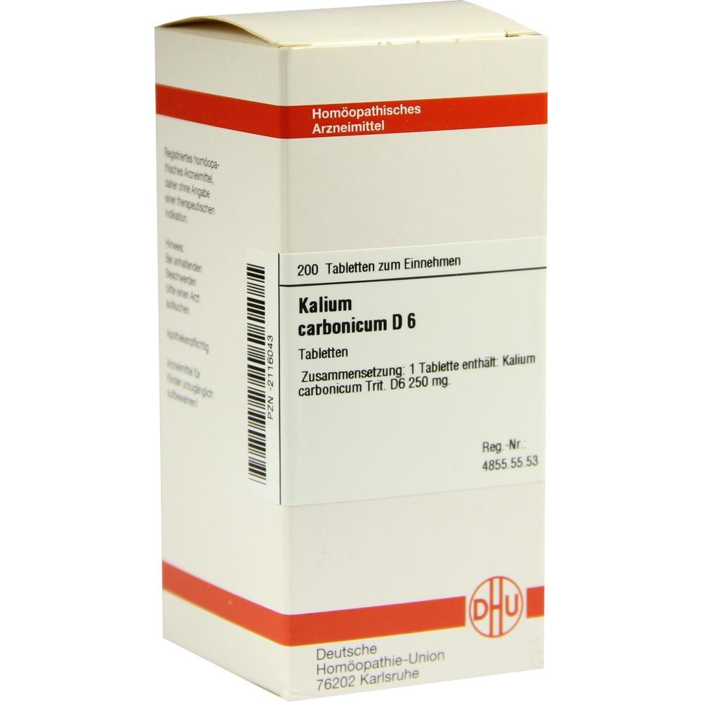KALIUM CARBONICUM D 6 Tabletten 200 St Tabletten