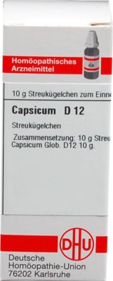CAPSICUM D 12 Globuli 10 g Globuli