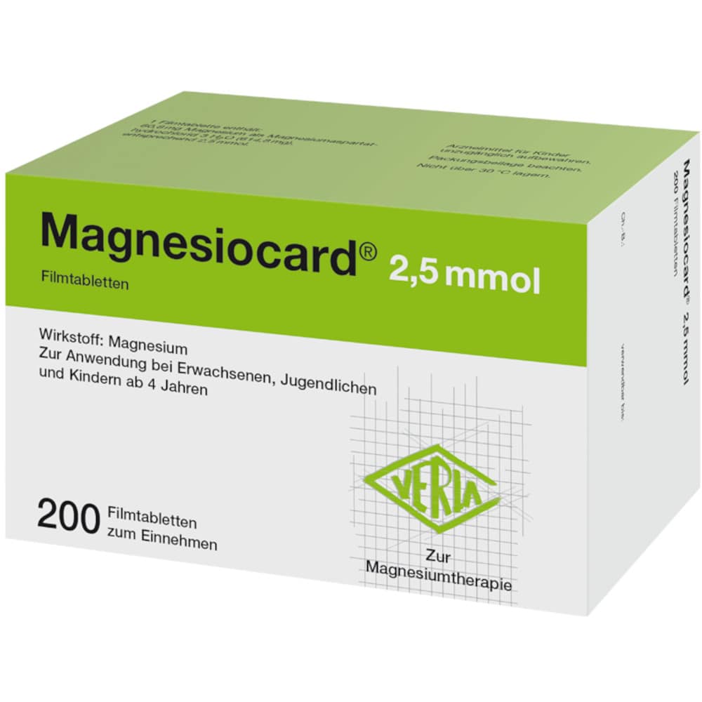 MAGNESIOCARD 2,5 mmol  200 St Filmtabletten