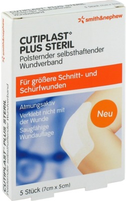 CUTIPLAST Plus steril 5x7 cm Verband 5 St Verband