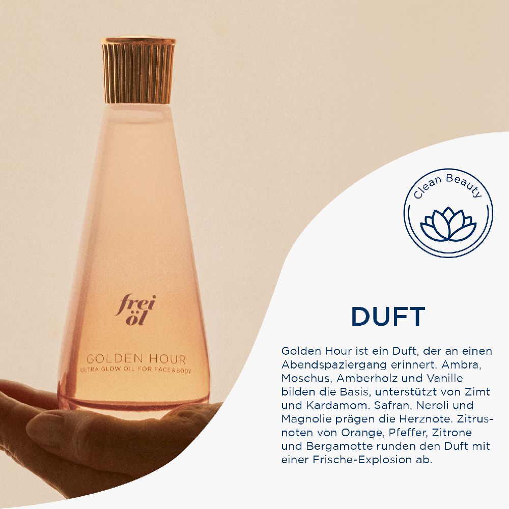 frei Öl ULTRA GLOW ÖL Golden Hour 100 ml Öl