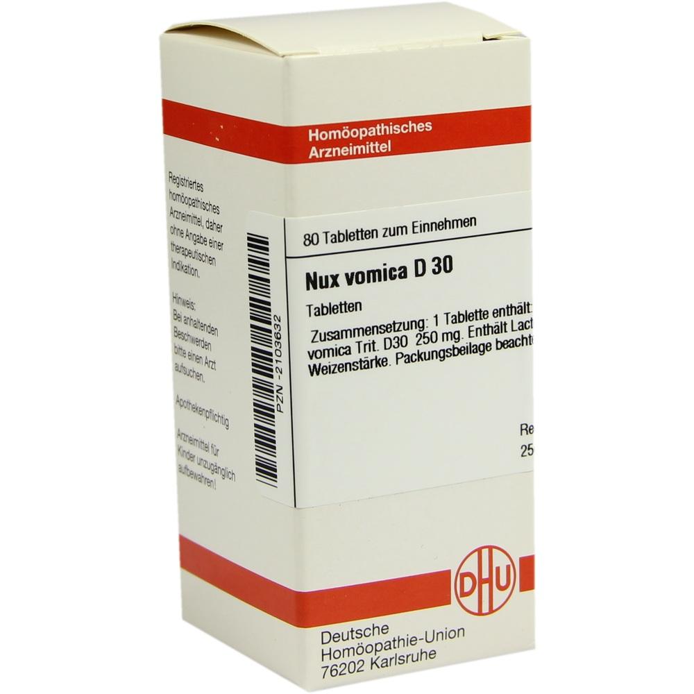 NUX VOMICA D 30 Tabletten 80 St Tabletten