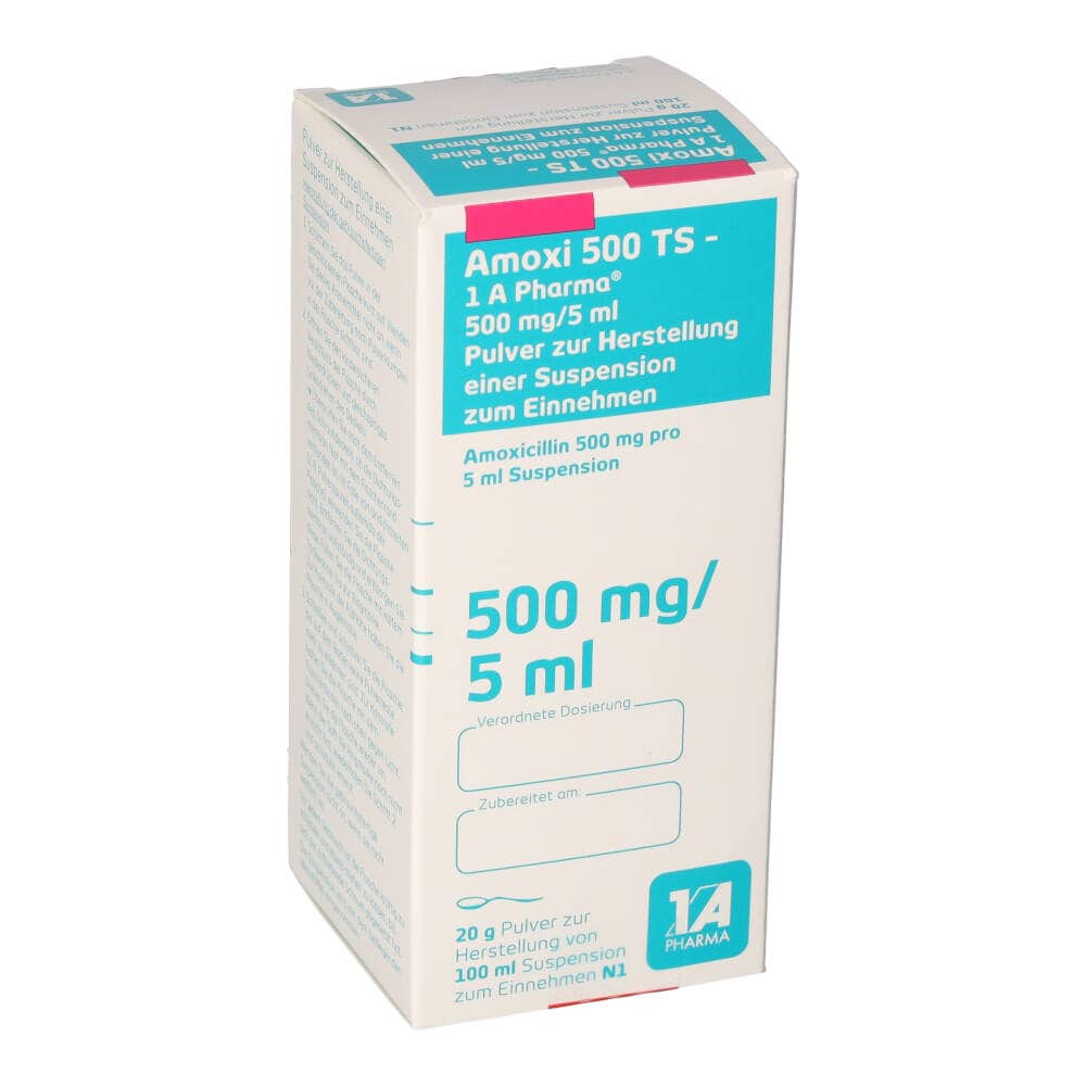 Amoxi 500 TS-1A Pharma 100 ml Pulver zur Herstellung einer Suspension zum Einnehmen