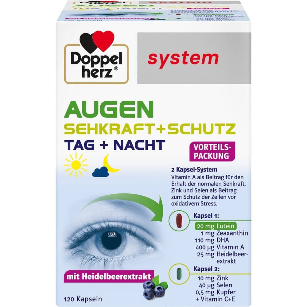 Doppelherz system AUGEN SEHKRAFT+SCHUTZ TAG + NACHT 120 St Kapseln