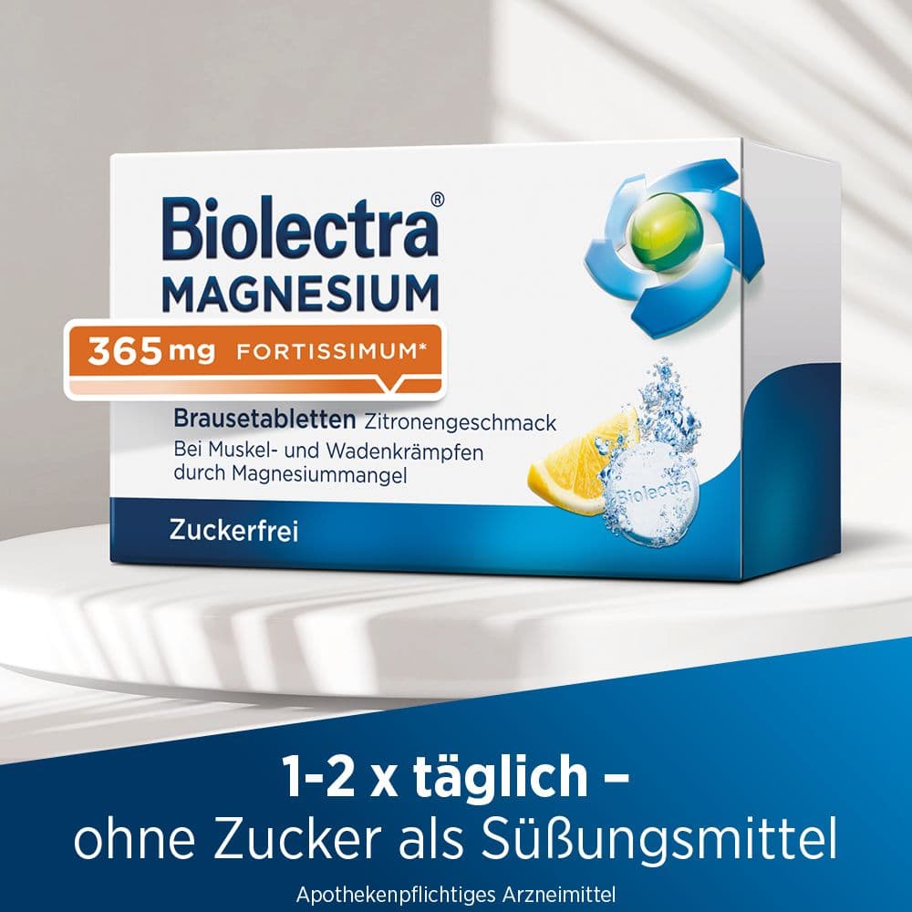 Biolectra MAGNESIUM 365mg  FORTISSIMUM Zitrone 20 St Brausetabletten