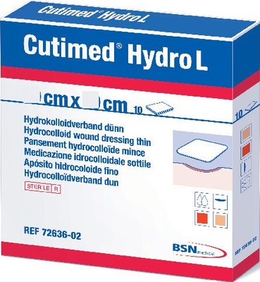 CUTIMED Hydro L Hydrok.Ver.7,5x7,5 cm dünn 10 St Kompressen