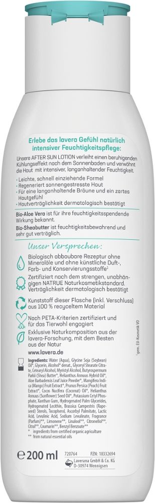 lavera LOTION AFTER SUN 200 ml Lotion