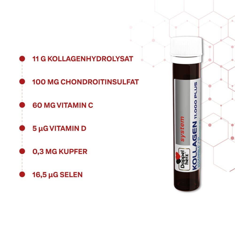 Doppelherz system KOLLAGEN 11.000 PLUS VITAMIN C + D 30X25 ml Ampullen