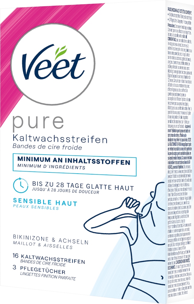 VEET Kaltwachs-Streifen Bikinizone & Achseln 16 St Streifen