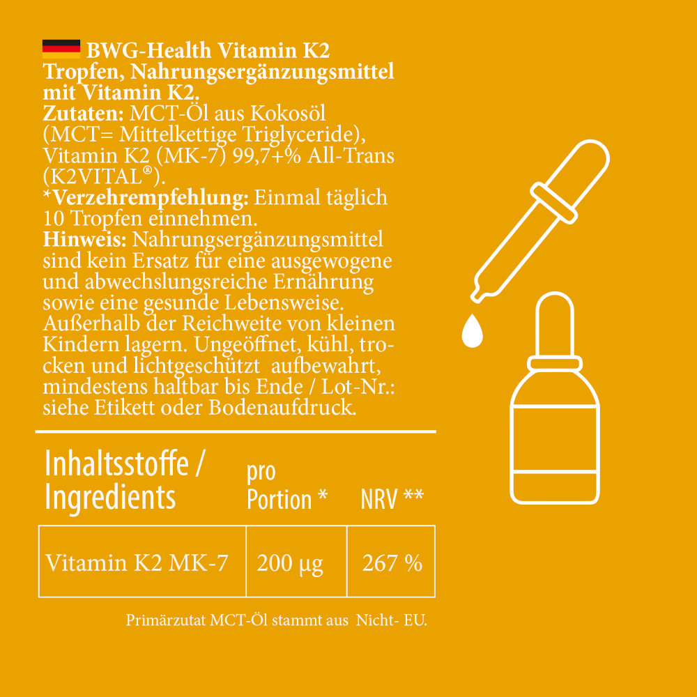 BWG Health Vitamin K2 Tropfen 50 ml Tropfen zum Einnehmen