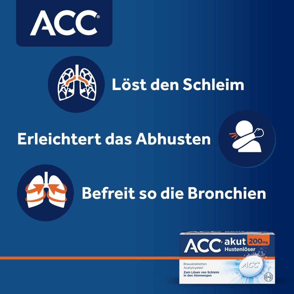 ACC akut 200mg Hustenlöser 20 St Brausetabletten