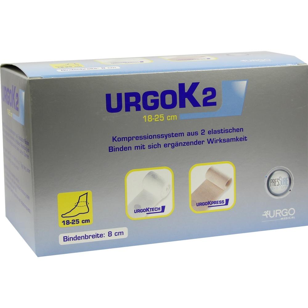 Urgok2 Kompr.Syst.8cm Knöchelumf.18-25cm 6 St Binden