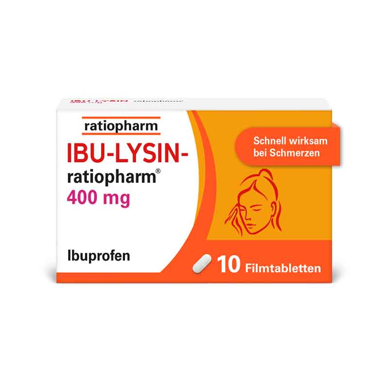 IBU-LYSIN-ratiopharm 400 mg 10 St Filmtabletten