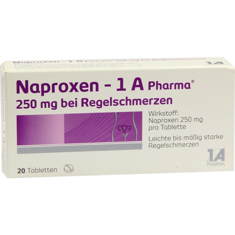 Naproxen-1A Pharma 250mg bei Regelschmerzen 20 St Tabletten