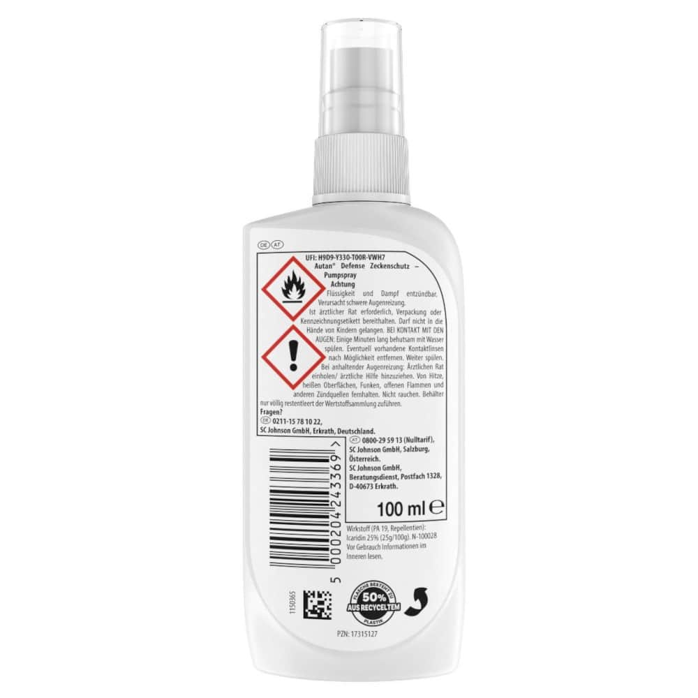 Autan DEFENSE ZECKENSCHUTZ 100 ml Spray