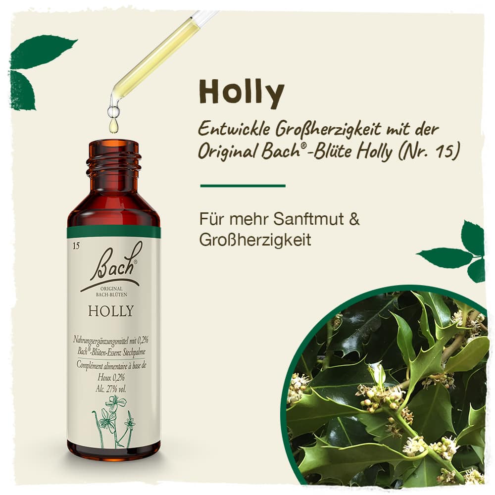 BACHBLÜTEN Original Holly Nr.15 20 ml Tropfen