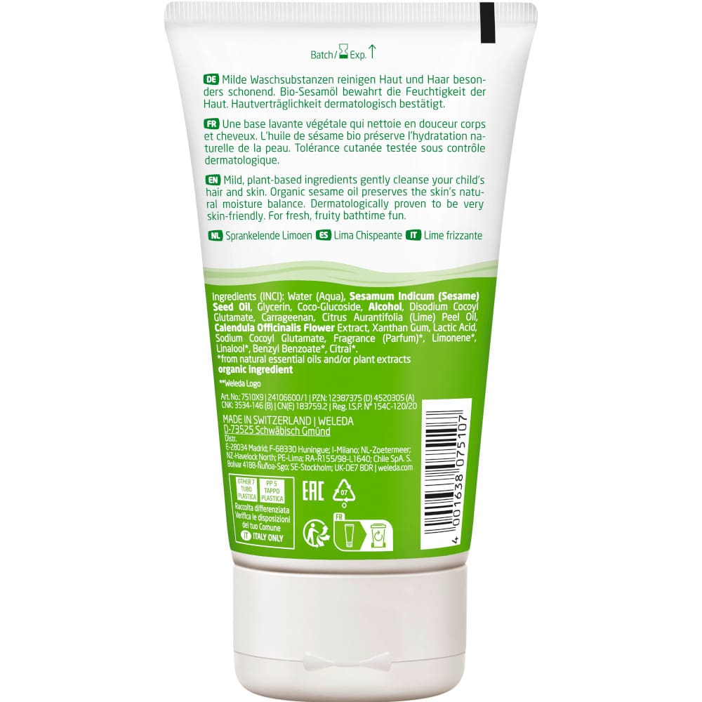Weleda Kids 2in1 Shower & Shampoo Spritzige Limette 150 ml Duschgel