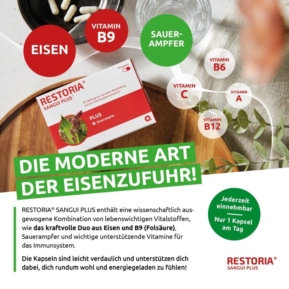 RESTORIA SANGUI PLUS 10 St Kapseln