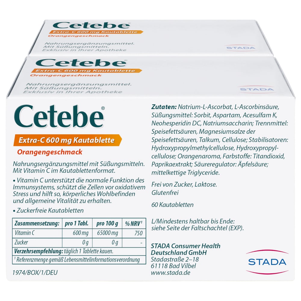Cetebe Extra-C 600 mg 120 St Kautabletten