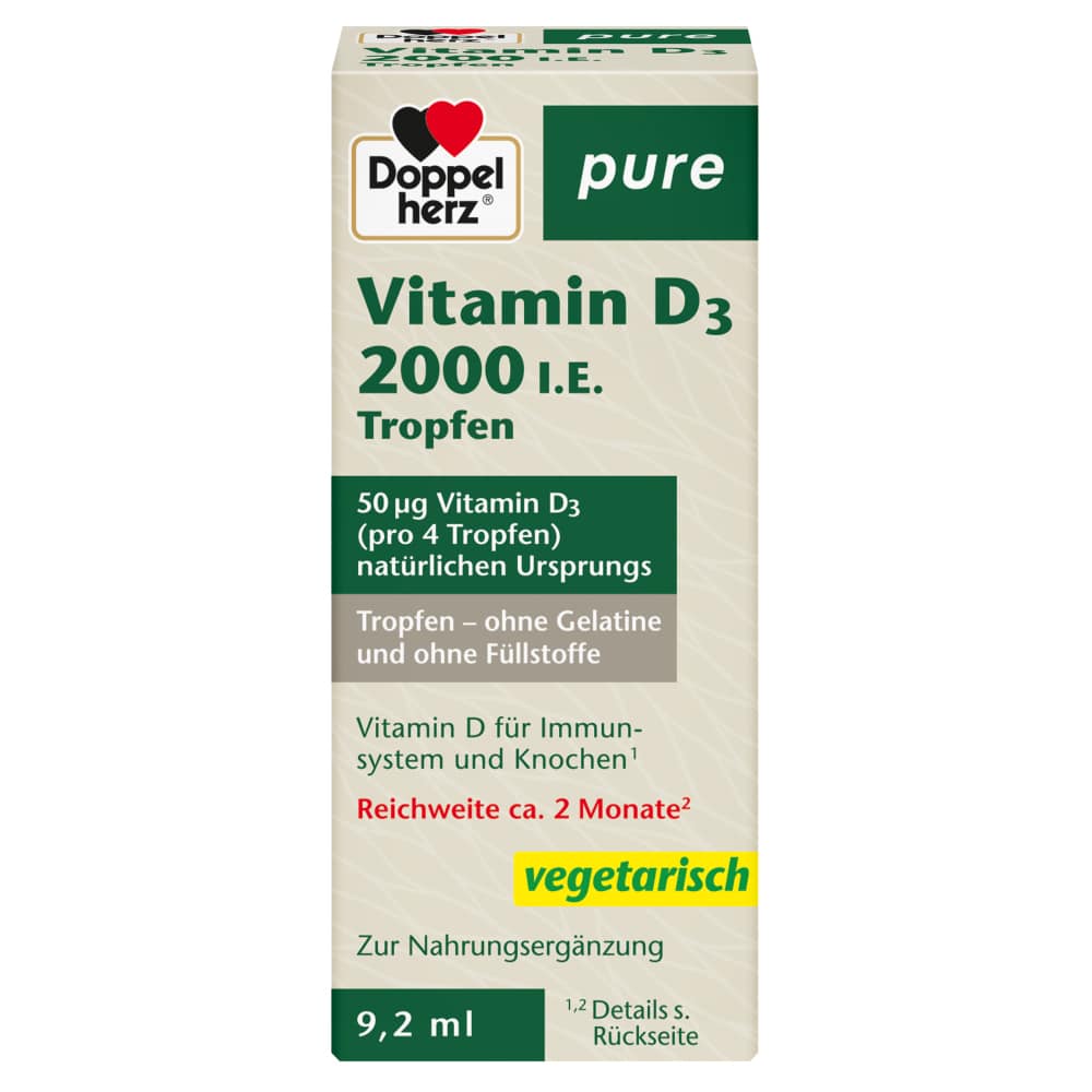 Dopppelherz pure Vitamin D3 2000 I.E. 9.2 ml Tropfen