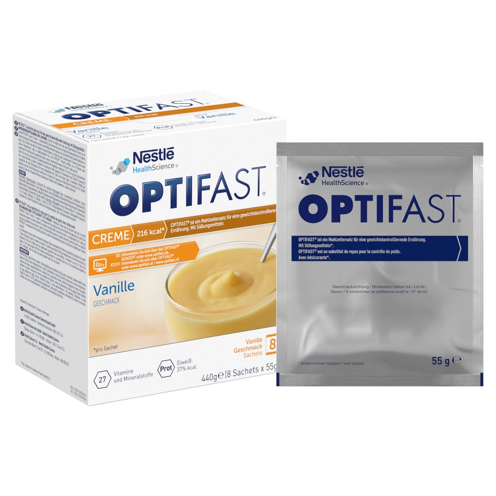 OPTIFAST CREME Vanille GESCHMACK 8X55 g Pulver