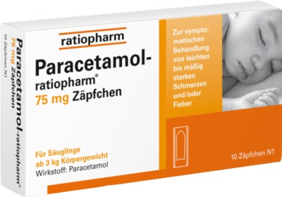 Paracetamol-ratiopharm 75mg 10 St Suppositorien