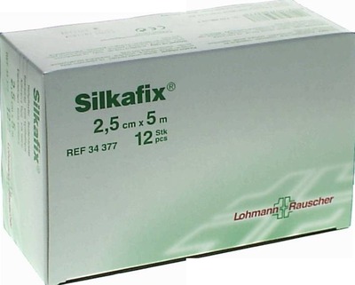 SILKAFIX Heftpfl.2,5 cmx5 m Pappkern 12 St Pflaster