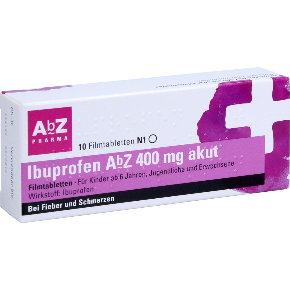 Ibuprofen AbZ 400mg akut 10 St Filmtabletten