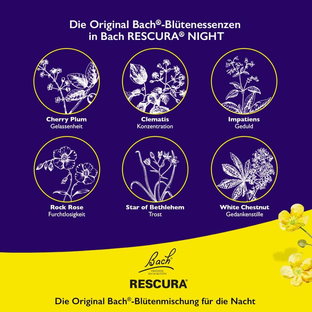 Bachblüten RESCURA NIGHT Spray alkoholfrei 20 ml Spray